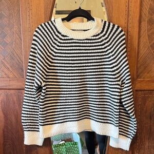Universal Thread Black and White Striped Sweater